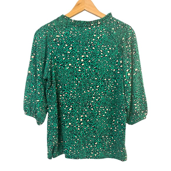 JOULES Green Cecily Shirred Shoulder Blouse - Picture 4 of 10